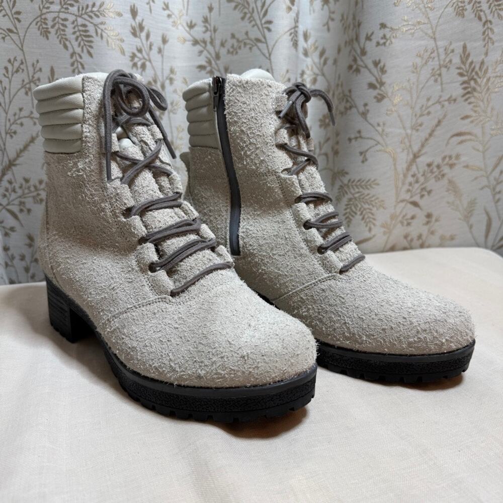 Jambu Douglas Waterproof Suede Ankle Boots Women 11 Cozy Fleece Lug Sole Winter
